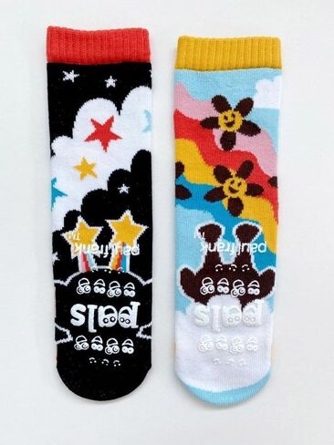 Pals - Paul Frank Retro Mismatched Kids Socks, 90s Limited Edition Novelty Gift for Boys and Girls, Soft, Cozy, Cotton Pairs in Saudi Arabia