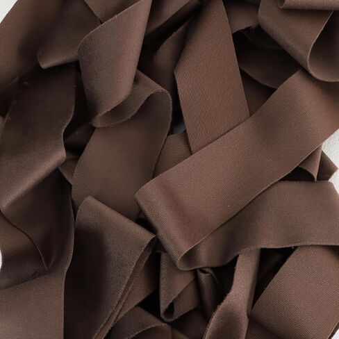 2 Rolls Chocolate Brown Velvet Ribbon 1 1/2" Fabric Trim Ribbons for Christmas Wreath Tree Decorations Handmade Craft Ornaments Hanging Gift Wrapping Bow Making Valentine Wrapping in Saudi Arabia