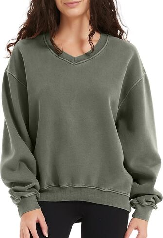 Hatant Oversized Sweatshirt for Women Heavyweight Hoodie Vintage Y2k Hoodies Fleece Sweatshirts Long Sleeve Sweater for Women in Saudi Arabia