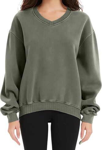 Hatant Oversized Sweatshirt for Women Heavyweight Hoodie Vintage Y2k Hoodies Fleece Sweatshirts Long Sleeve Sweater for Women in Saudi Arabia