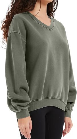 Hatant Oversized Sweatshirt for Women Heavyweight Hoodie Vintage Y2k Hoodies Fleece Sweatshirts Long Sleeve Sweater for Women in Saudi Arabia