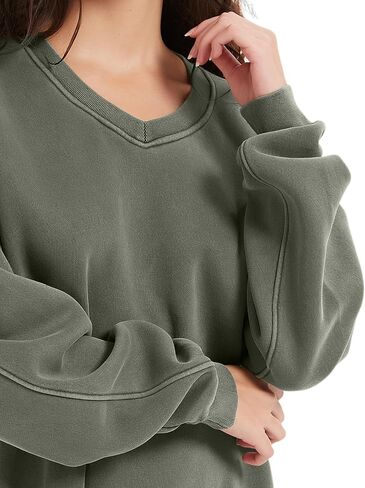 Hatant Oversized Sweatshirt for Women Heavyweight Hoodie Vintage Y2k Hoodies Fleece Sweatshirts Long Sleeve Sweater for Women in Saudi Arabia