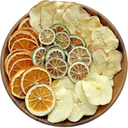 4.2oz ورق مجفف لعيد الميلاد، ورق مجفف برائحة الحمضيات مع شرائح البرتقال المجففة، وشرائح التفاح المجفف، وشرائح الليمون المجفف، ومزهرية عيد الميلاد المزخرفة وديكور حشو الوعاء للعطور المنزلية، والكيس، والخريف، والشتاء in Kuwait