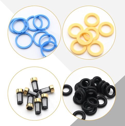 UOIENRT 8 Set 0280150962 Fuel Injector Seal Kits Include O-rings, Pintle Caps, Seal Spacers, Filter Baskets in Saudi Arabia