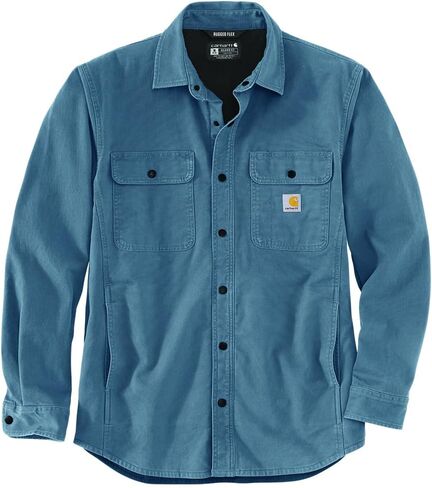Carhartt Men's Rugged Flex Relaxed Fit Canvas Fleece-Lined Shirt Jac in Saudi Arabia