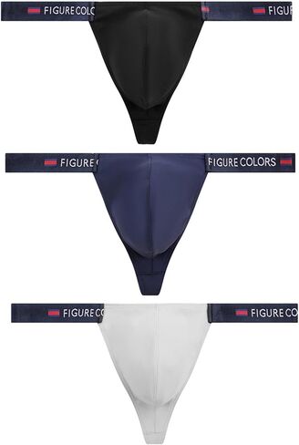 Men's 3-Pack Soft Stretch Thong Sexy Low rise Fasion T-Back Breathable in Saudi Arabia