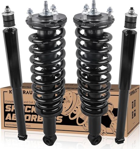 171348L 171348R 37240 4PCS Complete Front Rear Struts Assembly Compatible for 2001-2007 Toyota Sequoia (4WD RWD) Front & Rear Coil Spring Shock Absorber in Kuwait