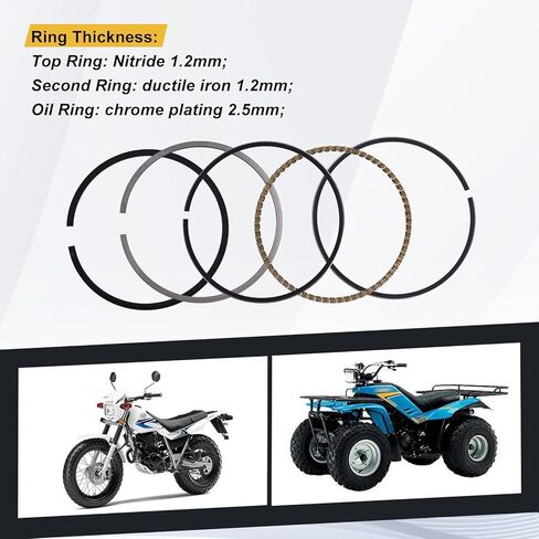 STD 67 مللي متر مجموعة حلقات المكبس 15A-11605-00-00 لياماها TW200 1989-2023 YTM200 1983-1989 in Kuwait