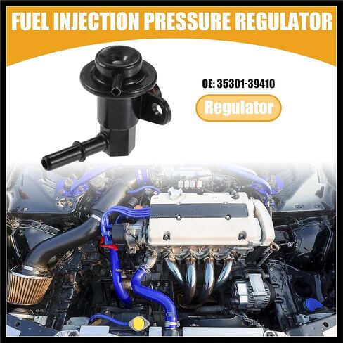 Fuel Injection Pressure Regulator No.35301-39410 - Car Fuel Pressure Regulator - for Kia Sorento 2003-2006 Metal Black - 1 Pc Durable Material in Saudi Arabia