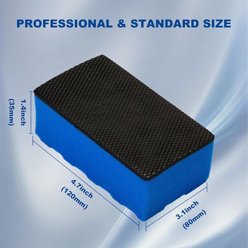 وسادات ألواح الطين الاصطناعية - إسفنجة ألواح الطين لتفصيل السيارة من XINDELL، وسادات تطبيق يدوية متوسطة القطع، وسادات تنظيف السيارة 2 في 1 قابلة لإعادة الاستخدام وقابلة للغسل للتفصيل in Kuwait