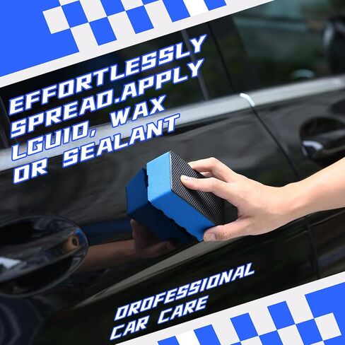 وسادات ألواح الطين الاصطناعية - إسفنجة ألواح الطين لتفصيل السيارة من XINDELL، وسادات تطبيق يدوية متوسطة القطع، وسادات تنظيف السيارة 2 في 1 قابلة لإعادة الاستخدام وقابلة للغسل للتفصيل in Kuwait