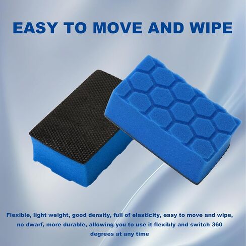 وسادات ألواح الطين الاصطناعية - إسفنجة ألواح الطين لتفصيل السيارة من XINDELL، وسادات تطبيق يدوية متوسطة القطع، وسادات تنظيف السيارة 2 في 1 قابلة لإعادة الاستخدام وقابلة للغسل للتفصيل in Kuwait