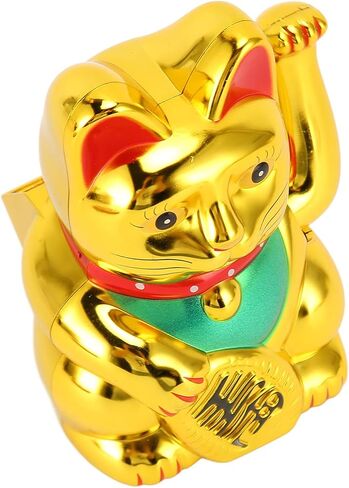 Lucky Solar Fortune Cat, Solar Powered Cute Waving Cat with 4 Inch Waving Arm for Home (White MLY23056 1) in Saudi Arabia