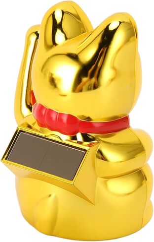 Lucky Solar Fortune Cat, Solar Powered Cute Waving Cat with 4 Inch Waving Arm for Home (White MLY23056 1) in Saudi Arabia