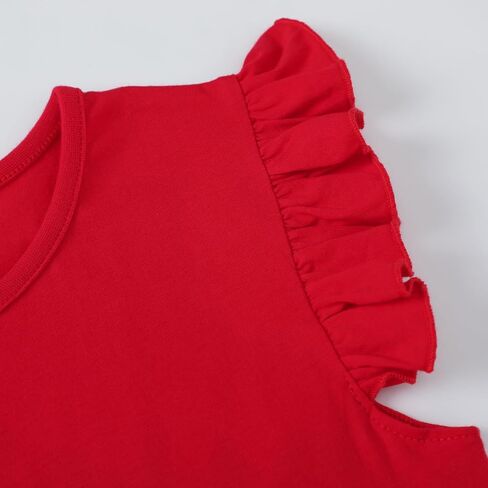 HILEELANG Little Girls Short Sleeve Dresses Easter Summer Cotton Casual Skater Swing Twirly Sundress in Kuwait