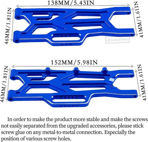 RC Upgrades Part for 1/10 Kraton 4x4 4S V2 BLX,Outcast 4X4 4S V2 BLX,Steel #45 Driveshafts,Alloy Front Rear Suspension Arms,Steering Blocks,Caster Blocks,Stub Axle Carriers w/Hex,Navy Blue in Kuwait