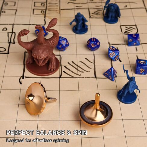 CZYY D20 Spin Top Dice - 3D Printed Spinning Top Dice, Unique D20 Gaming Dice, EDC Fidget Dice, Desk Toy, DND Gift & Accessories for Tabletop RPG Gamer (Silver D20) in Saudi Arabia
