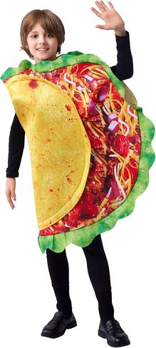 Spooktacular Creations Taco Costume Kids, Unisex Outfit Food Costume for Child Teens Halloween Dress up Cosplay Party in Saudi Arabia