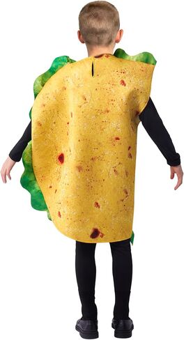 Spooktacular Creations Taco Costume Kids, Unisex Outfit Food Costume for Child Teens Halloween Dress up Cosplay Party in Saudi Arabia