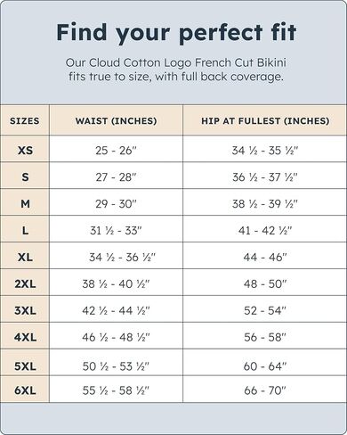 Cloud Cotton Logo French Cut Underwear 5-Pack - Stretch Cotton Fabric - High Leg Rise, Comfy Elastic Waistband in Saudi Arabia
