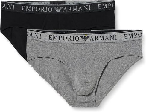 Emporio Armani Men's Stretch Cotton Endurance 2pack Brief in Saudi Arabia