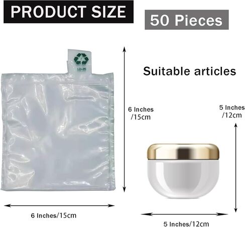 Packaging Air Bags,Inflatable Air Packaging Protector Bag Foam Pouches,Bubble Cushioning Wrap,Cushion Foam Pouch for Moving,6x6 Inches,50 Pieces in Kuwait