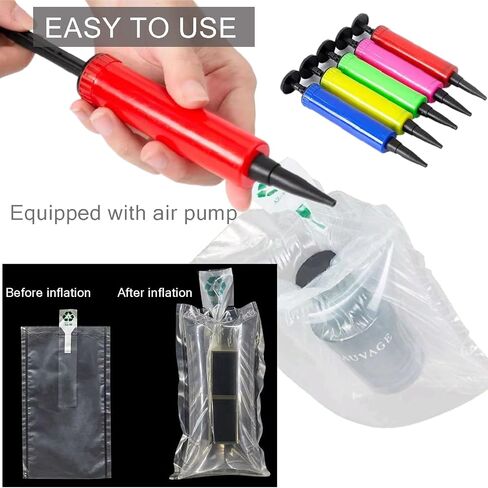 Packaging Air Bags,Inflatable Air Packaging Protector Bag Foam Pouches,Bubble Cushioning Wrap,Cushion Foam Pouch for Moving,6x6 Inches,50 Pieces in Kuwait