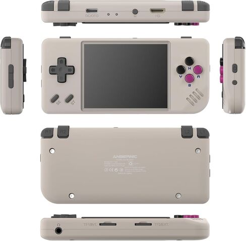RG28XX Handheld Game Console with 640*480 2.83 Inch IPS Screen Built-in 5500+ Games 3100mAh Battery Linux System Support HDMI TV Output Multimedia Player (Black Transparent) in Saudi Arabia