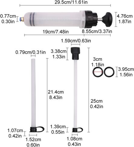 JIANWEI Oil Extractor Pump, 200mL Manual Fluid Extractor Oil Pump for Power Steering Transmission Gear Oil & Brake Fluid Transfers, Auto Extractor Oil Pump for Car Fluid Transfer(as Shown) in Saudi Arabia