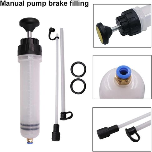 JIANWEI Oil Extractor Pump, 200mL Manual Fluid Extractor Oil Pump for Power Steering Transmission Gear Oil & Brake Fluid Transfers, Auto Extractor Oil Pump for Car Fluid Transfer(as Shown) in Saudi Arabia
