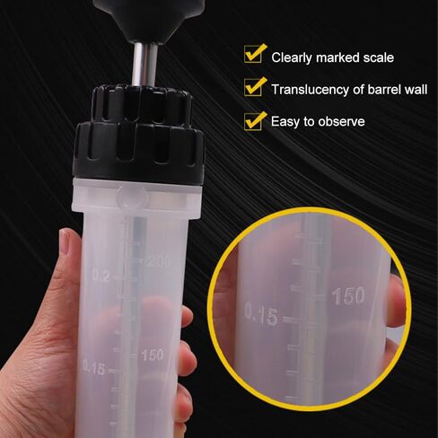 JIANWEI Oil Extractor Pump, 200mL Manual Fluid Extractor Oil Pump for Power Steering Transmission Gear Oil & Brake Fluid Transfers, Auto Extractor Oil Pump for Car Fluid Transfer(as Shown) in Saudi Arabia