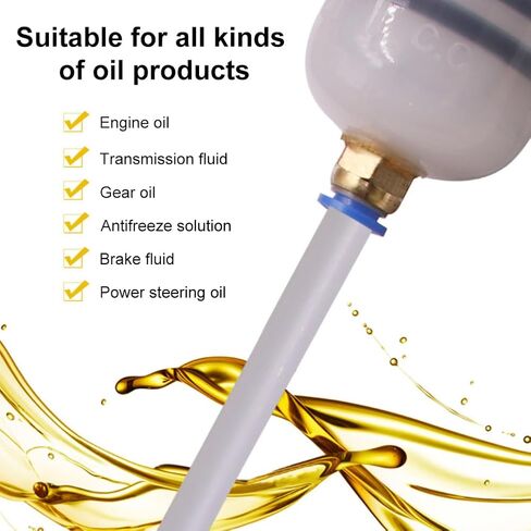 JIANWEI Oil Extractor Pump, 200mL Manual Fluid Extractor Oil Pump for Power Steering Transmission Gear Oil & Brake Fluid Transfers, Auto Extractor Oil Pump for Car Fluid Transfer(as Shown) in Saudi Arabia
