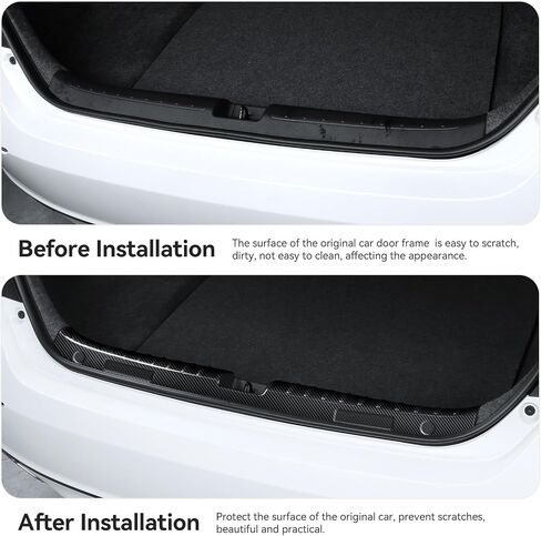 Exterior Rear Bumper Protector for Honda Accord 2022 2021 2020 2019 2018 Accessories Stainless Steel Rear Bumper Guard Trunk Sill Protector (Black Brushed) in Saudi Arabia