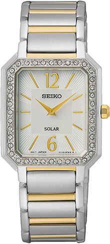 SEIKO SUP466 Watch for Women - Crystals Collection Solar Stainless Stell, Mother of Pearl in Saudi Arabia