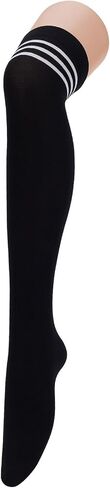 Century Star Thigh High Socks for Women Tube Extra Long Over Knee Socks Triple Stripes Warm Stockings in Saudi Arabia