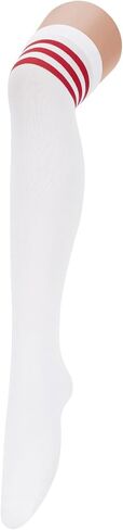 Century Star Thigh High Socks for Women Tube Extra Long Over Knee Socks Triple Stripes Warm Stockings in Saudi Arabia