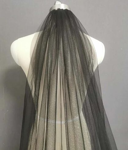 Stunning Black Lace Wedding Veil for Brides - Elevate Your Big Day with Timeless Elegance in Saudi Arabia