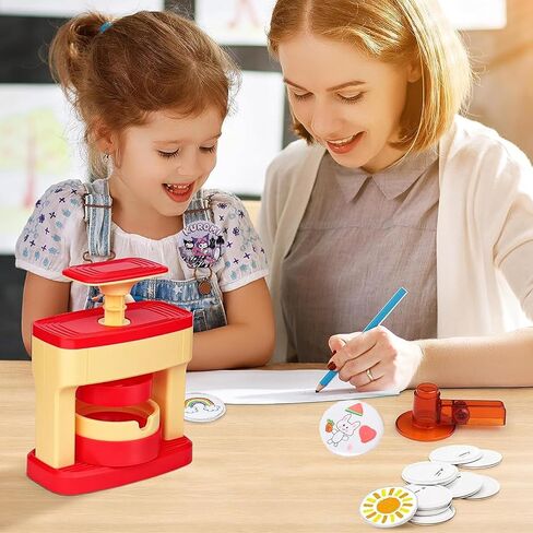 Button Maker Machine,55mm(2.16inch) DIY Button Press Machine with 48Pcs Button Maker Supplies,Cutter,Cutting Board and Sticker for Kids Pin Maker Christmas Birthday Gift in Saudi Arabia