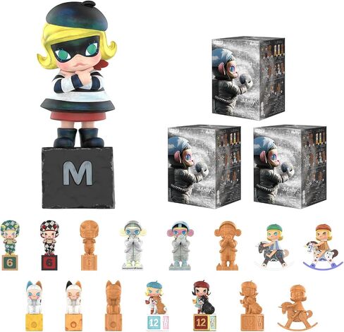 POP MART Molly Anniversary Statues Classical Retro Blind Box Figures, Random Design Toys for Modern Home Decor, Collectible Toy Set for Desk Accessories, 3PC in Saudi Arabia