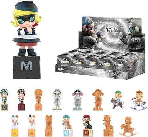 POP MART Molly Anniversary Statues Classical Retro Blind Box Figures, Random Design Toys for Modern Home Decor, Collectible Toy Set for Desk Accessories, 3PC in Saudi Arabia