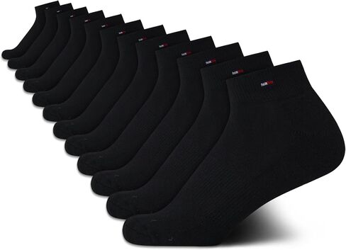 Tommy Hilfiger Women's Quarter Socks - 12 Pack Performance Cushioned Athletic Socks - Arch Support Socks for Women (4-10) in Saudi Arabia