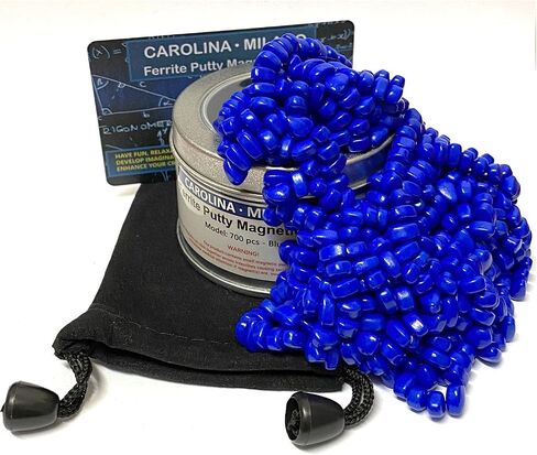 700 PCS Blue Crags Ferrite Putty for Adults Ferrite Stones, Satisfying Fun Fidget Office Desk Toy, Blue Color Beads with Separator Card, Storage Bag & a tin Box, 350gr in Saudi Arabia
