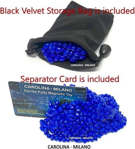 700 PCS Blue Crags Ferrite Putty for Adults Ferrite Stones, Satisfying Fun Fidget Office Desk Toy, Blue Color Beads with Separator Card, Storage Bag & a tin Box, 350gr in Saudi Arabia