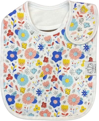 Isabeli Organic Cotton Toddler Bibs, Extra Large Drooling Bibs, Teething Bibs, Feeding Bibs, Large Bibs in Kuwait