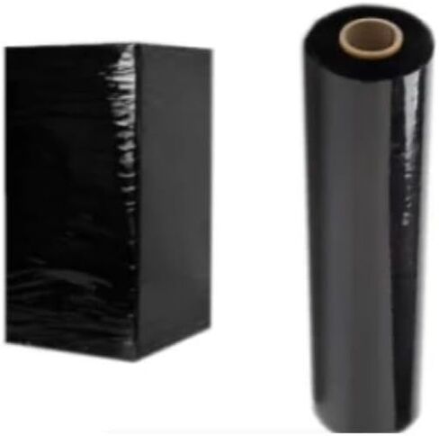 Black Hand Palette Stretch Wrap | Each Roll 18 inch x 1500 Feet Stretch - 80 Gauge - Heavy Duty Shrink Film | Extra Strong | 1 Carton-Pack of 2 Rolls in Saudi Arabia