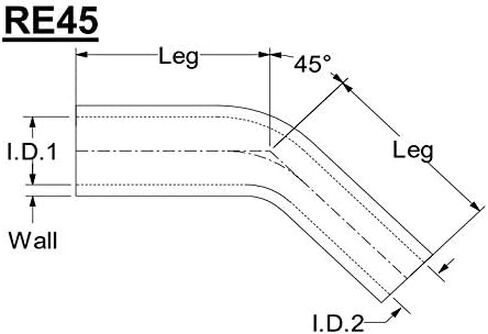 LTI Universal 4-Ply عززت عالية الأداء 3.75 "ID 45 درجة الكوع سيليكون خرطوم مقرنة 95 مم (3.75" أسود) in Saudi Arabia