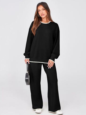 Glamaker Womens Sweatsuits Two Piece Sets for Women Fall Travel Sets For Women Matching Sweatsuit Set in Saudi Arabia