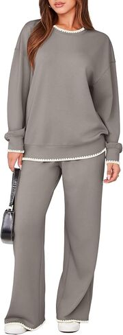 Glamaker Womens Sweatsuits Two Piece Sets for Women Fall Travel Sets For Women Matching Sweatsuit Set in Saudi Arabia