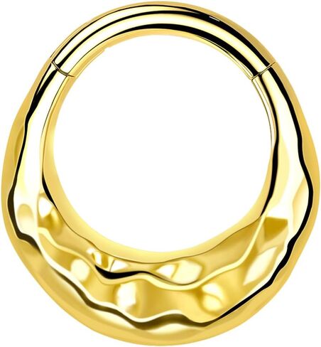 316L Stainless Steel Septum Rings, Segment Nose Rings for Women Men, Cartilage Clicker Earrings Hoop for Helix, Rook, Daith, Tragus Piercing Jewelry in Kuwait