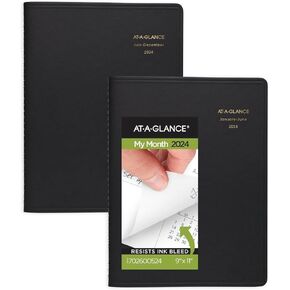 AT-A-GLANCE 2025 Appointment Book Planner, Daily, Two Person Group Planner, 8" x 11", Large, Quarter-Hourly, Black (702220525)